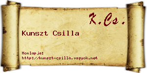 Kunszt Csilla névjegykártya